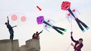 Man Kite Flying Nasir | Big Plasticbag Kite Make