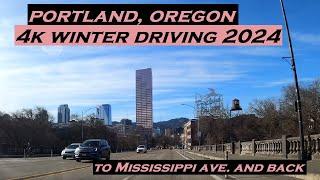 Portland, Oregon | 4k Winter Driving Tour 2024 | Mississippi Ave