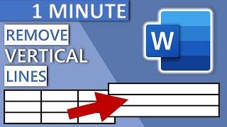 Remove Table Lines in Word (Vertical) Without Deleting Text