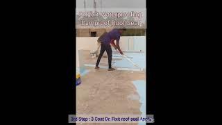 Procedure Roof Waterproofing with Dr. Fixit Roofseal Classic.