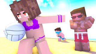 Swimming Challenge 2 (BEACH DODGE BALL) - Minecraft Animation