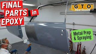 Spraying Epoxy on the Doors and Fenders - GTO RestoMod (Ep 75)