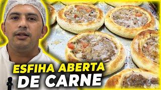 ESFIHA ABERTA DE CARNE - Um Sucesso de Vendas na Padaria | Ewerton Santana