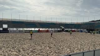 Practicing Beach Soccer on Nazaré Beach