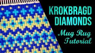 Weave Krokbragd Diamonds | Mug Rug Tutorial 8