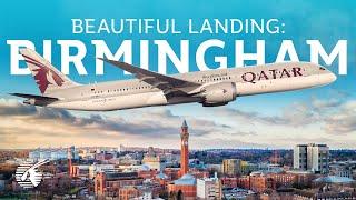 Beautiful landing in Birmingham, UK (4K)