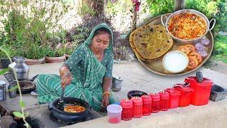 Morning Breakfat Food In Village |  Dahi Fry & Thepla  | Morning Routine |
