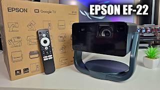 Google TV on EPSON EF-22 Mini Laser Projector is a GAME CHANGER!