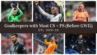 Goalkeepers with Most CS + PS in EPL 2021/22 (Before GW15)| Volume 108 | #Shorts | Maddie's Shorties