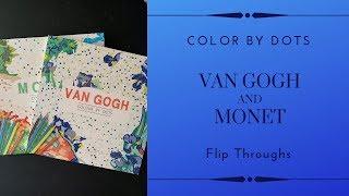 Van Gogh and Monet - Colour by Dots Coloring Book Flip Throughs