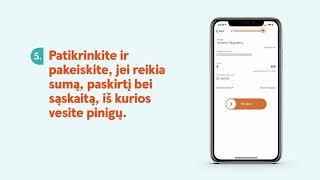 Kaip naujojoje programėlėje pervesti pinigų?