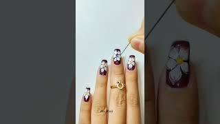 Flower Nail Art Design for beginners #nailart #piubhol #youtubeshorts