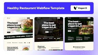 Healthy Restaurant Website Template | Vegan X - BRIX Templates