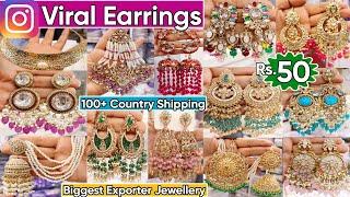 Latest Premium Celebrity Style Earrings Collection 2024 | Premium Quality AD, Kundan, Polki Earrings