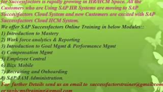 SAP SUCCESS FACTORS ONLINE TRAINING DEMO