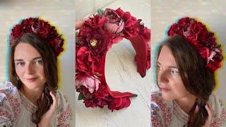 Віночок на голову своїми руками / український вінок із квітів / Corona de flores / Flower Crown DIY