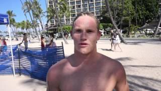 Rhys Mainstone - Interview 2014 Waikiki Rough Water Swim - takeitlive.tv