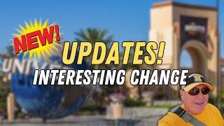 Updates! An Interesting Change at Universal Studios