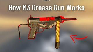 How M3 Grease Gun Works. Animation Of Operation Of M3 submachine gun