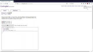 Array-2 (bigDiff) Java Tutorial || codingbat.com