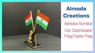 Almoda Creations India Flag for Car Dashboard