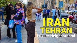 IRAN 2023 - Luxury Neighborhood In Tehran Nowruz Walking Vlog ایران