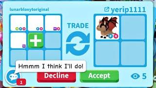 NO WAY! IS THIS A GOOD DECISION TO ACCEPT THIS TRADE FOR THIER BAT DRAGON? ADOPT ME TRADING #viral