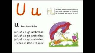 UK School Primary One Jolly Phonics Song Uu - Up go Umbrellas