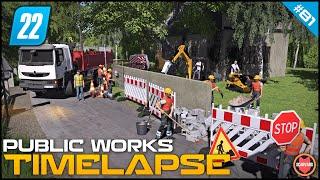  Wall Demolition With An Impact Hammer & JCB 8030 Excavator ⭐ FS22 City Public Works Timelapse