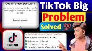 Tiktok couldn't reset password problem solved | Tiktok 2step verification enter password |