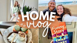 HOME VLOG!  having a 'me day', solo shopping, reading date, beach walk & skincare update  AD