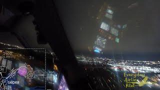 Pilots view JFK Take Off A340 Timelapse with cruise Star-Lapse