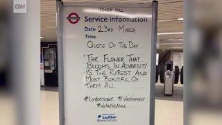 London tube signs go viral after attack