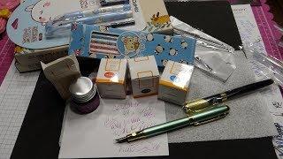 HUGE AliExpress Fountain Pens, Kawaii Stationery, and Cheap Ink Haul & Review! (Hero 7031)