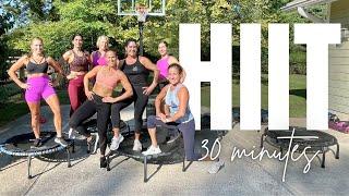 30 MIN Rebounder CARDIO HIIT Workout | At Home Trampoline | Pilates Ball Core | NO REPEATS