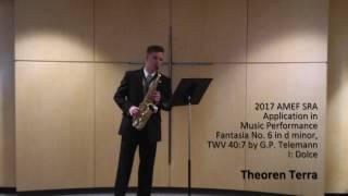 2017 AMEF SRA Application in Music Performance – Theoren Terra