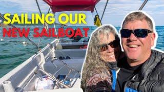 Our First Day Sailing Our New Sailboat #sailingcouple #shorts