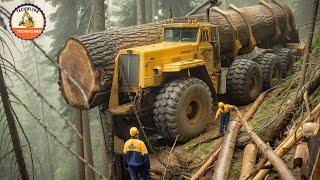 Massive Logging Trucks & Heavy Machinery in Action , Extreme Equipment Operations #49