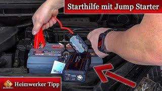 Starthilfe mit Powerbank - Auto Starthilfe mit Jump Starter / Starthilfe Booster ++► so geht’s