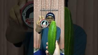 cucumber vs kite string "titiran putih" from Indonesia sharpness test ASMR DIY satisfying craft