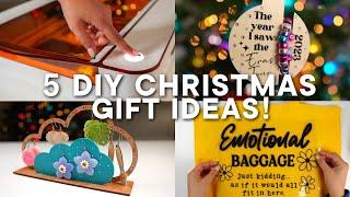 5 DIY Last Minute Christmas Gift Ideas! | Easy Projects with Glowforge Aura 