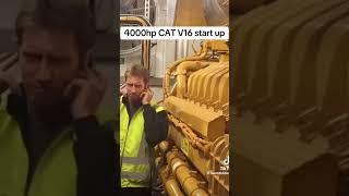 Diesel V16 engine start up 4000HP #recommended