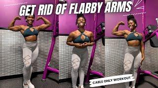 GET RID OF ARM JIGGLE  | CABLE ONLY TRICEPS & BICEPS WORKOUT!