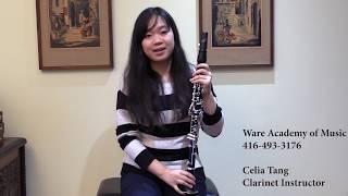 Ware Academy of Music Clarinet Teacher, Talking About the Clarinet
