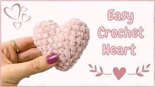 Easy Crochet Heart (Valentines Day Tutorial) | Free Amigurumi Pattern for Beginners