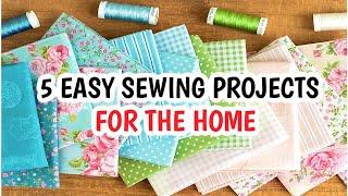 5 EASY Sewing Projects for the Home | Useful things to Sew | 가정용 봉제 프로젝트 5가지 | 바느질에 유용한 것들