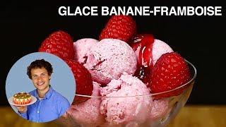 RECETTE DE LA GLACE YAOURT BANANE - FRAMBOISE