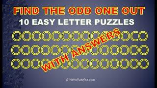 Find The Odd One Out - Easy Letter Puzzles