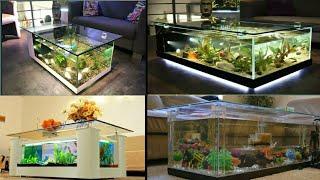 Aquarium coffee table design  aquarium table with fish tank ideas 2020