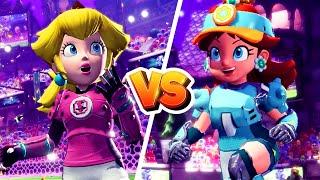 Mario Strikers Battle League - Peach Vs Daisy - Team Early 80's Vs Team Late 80's (Hard CPU)